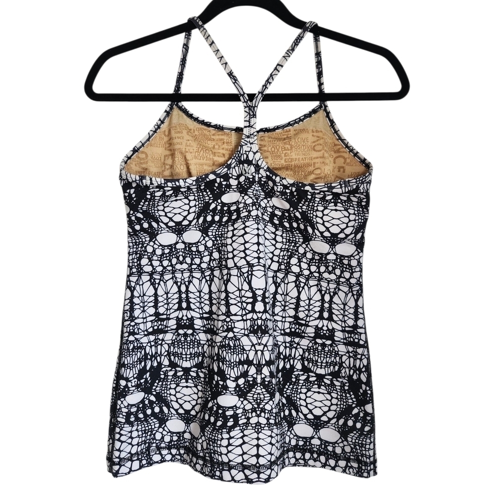 Lululemon Black & White Patterned Tank Top – Size 6 - Picture 2 of 4